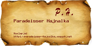 Paradeisser Hajnalka névjegykártya
